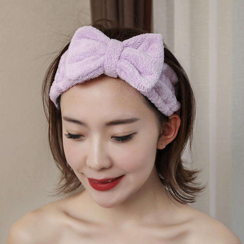 Plush Bow Hair Tie Headband