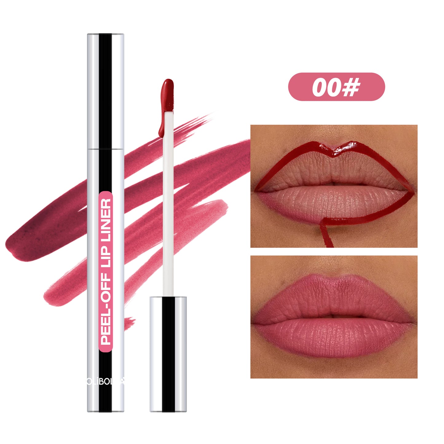 Peel-Off Lip Liner Moisturizing Long-Lasting Non-Smudging