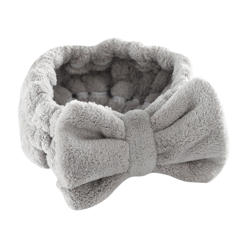 Plush Bow Hair Tie Headband