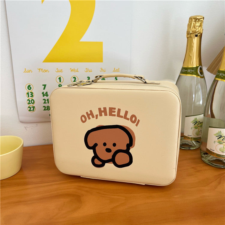 Cute printed makeup case and large-capacity makeup bag