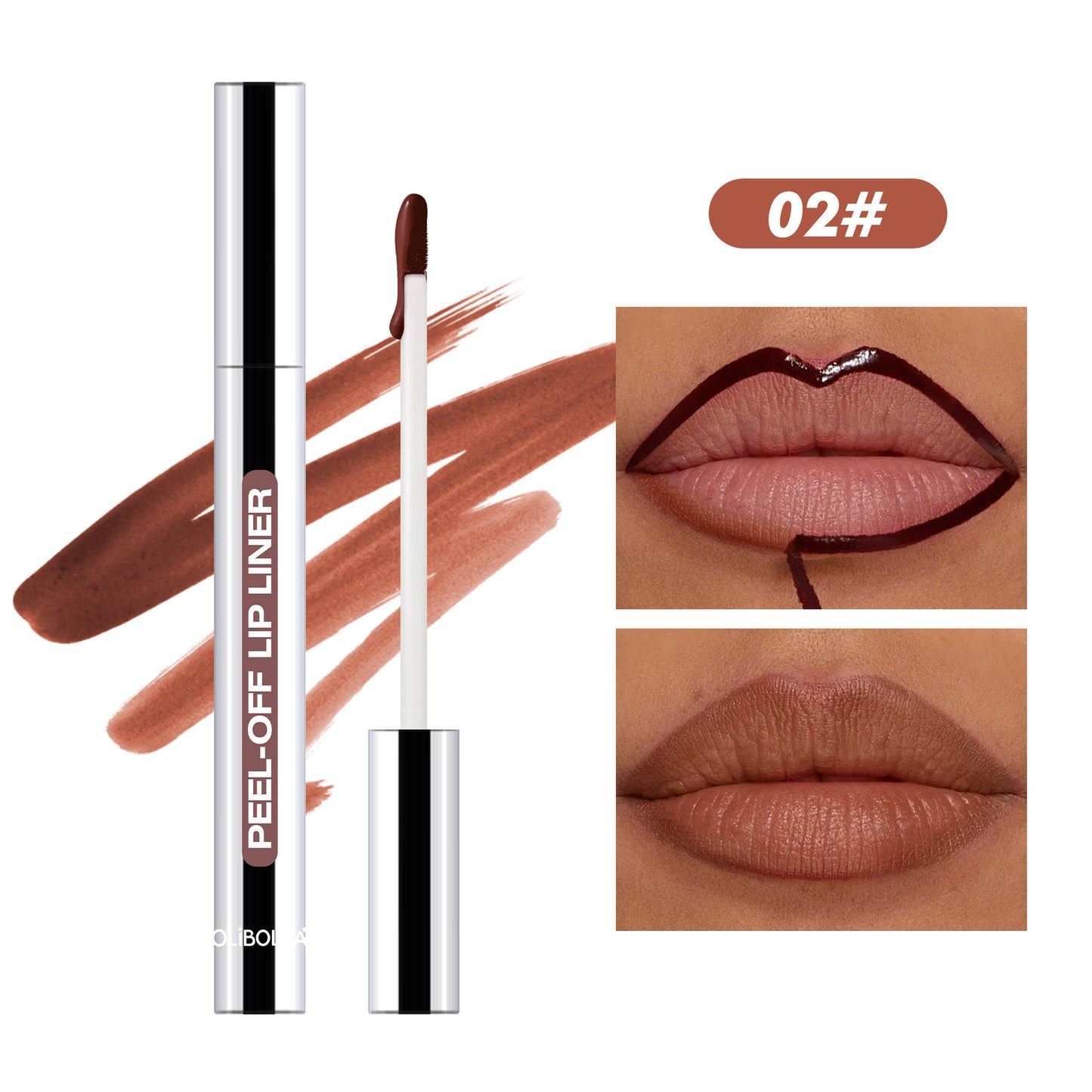 Peel-Off Lip Liner Moisturizing Long-Lasting Non-Smudging