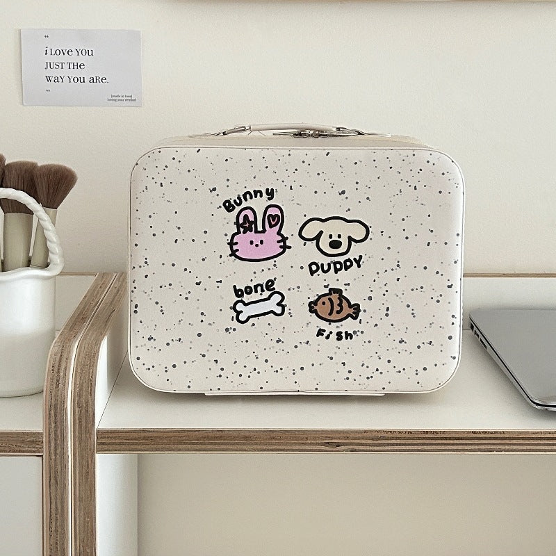 Cute printed makeup case and large-capacity makeup bag
