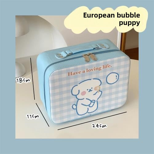 Cute printed makeup case and large-capacity makeup bag