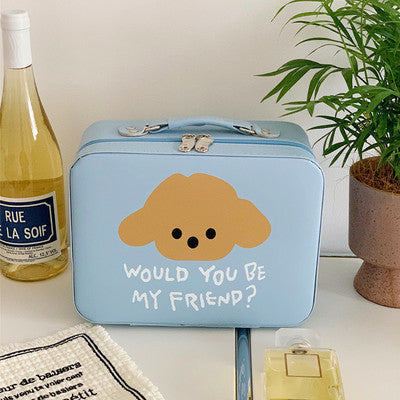 Cute printed makeup case and large-capacity makeup bag
