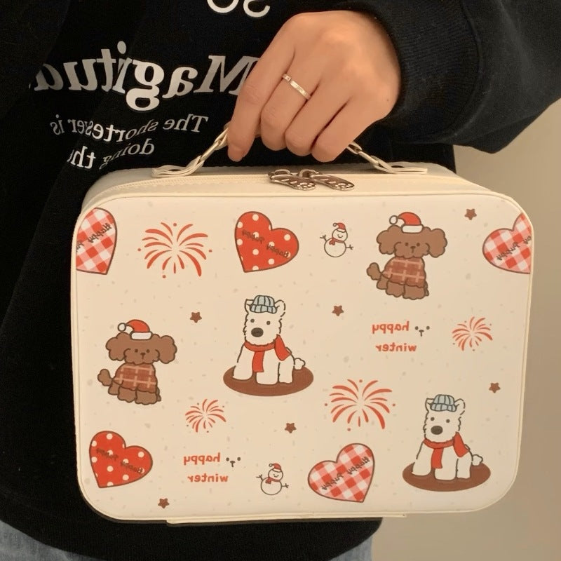 Cute printed makeup case and large-capacity makeup bag