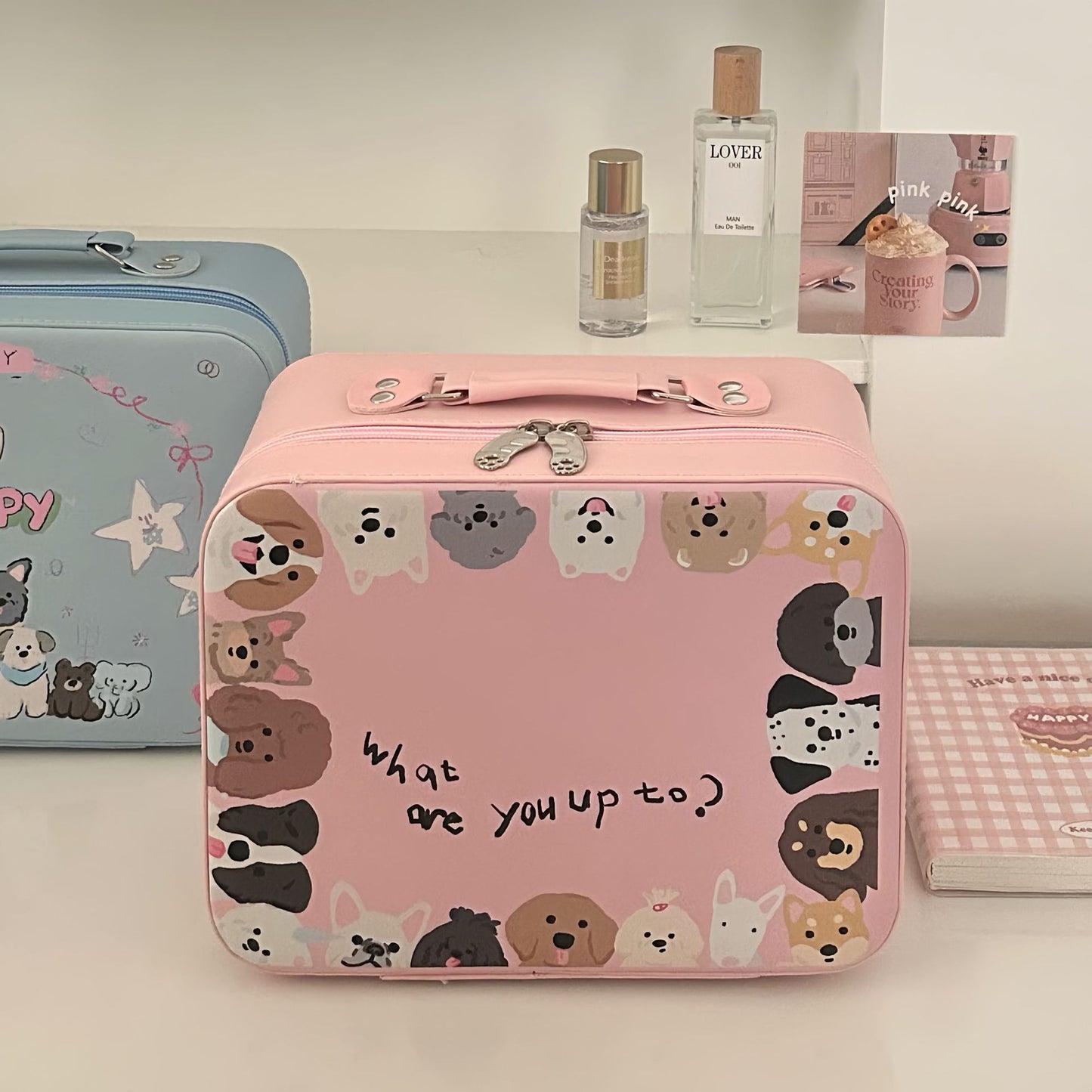 Cute printed makeup case and large-capacity makeup bag