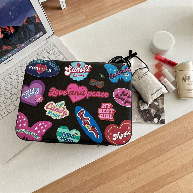 Cute printed makeup case and large-capacity makeup bag