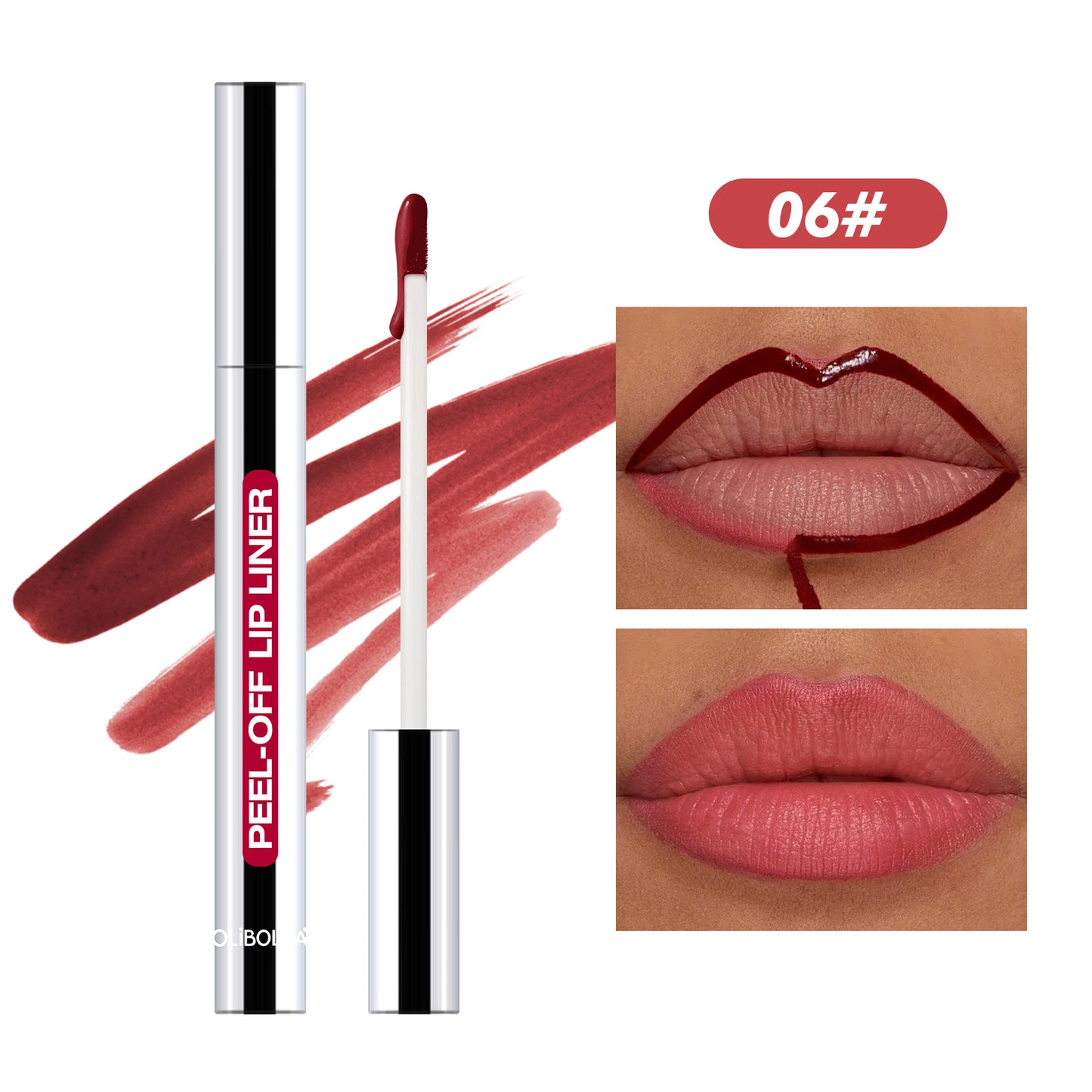 Peel-Off Lip Liner Moisturizing Long-Lasting Non-Smudging
