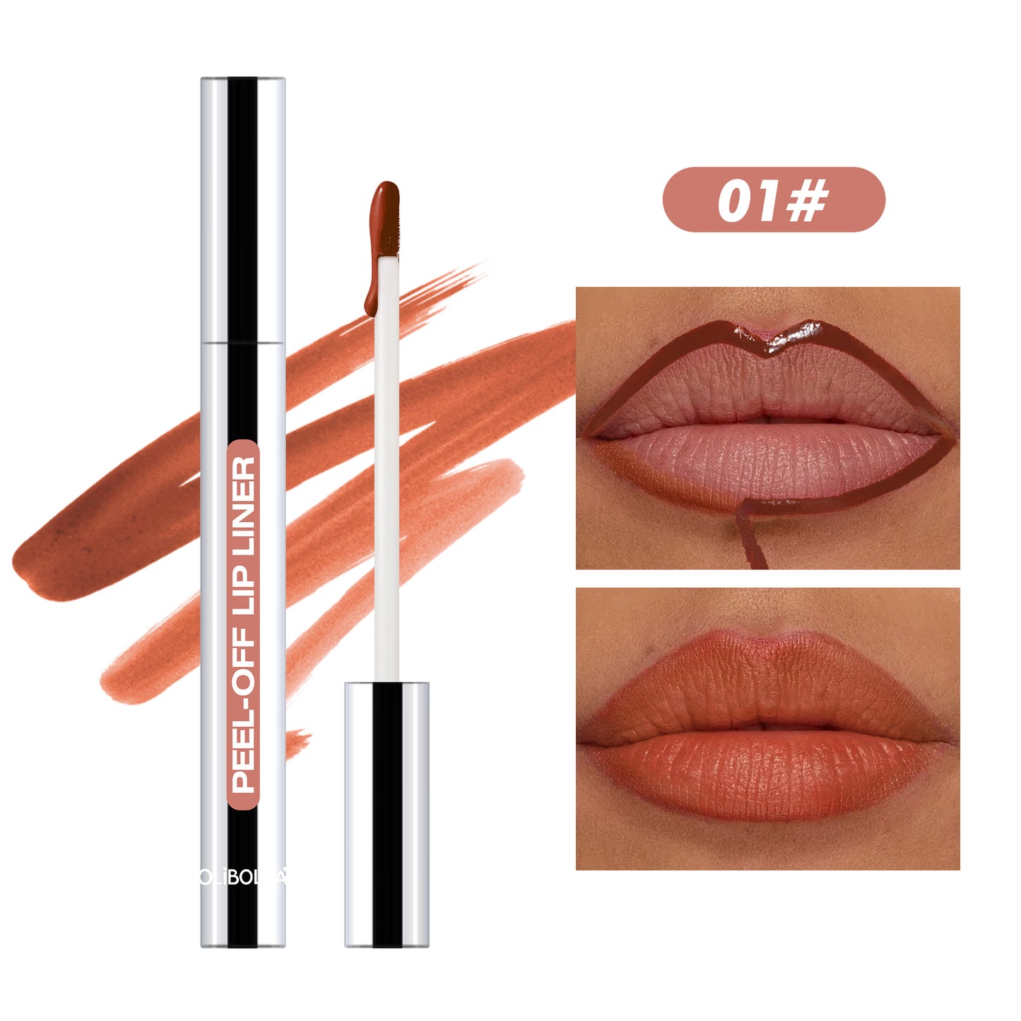 Peel-Off Lip Liner Moisturizing Long-Lasting Non-Smudging
