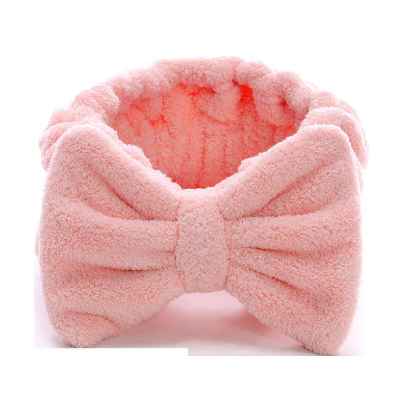 Plush Bow Hair Tie Headband