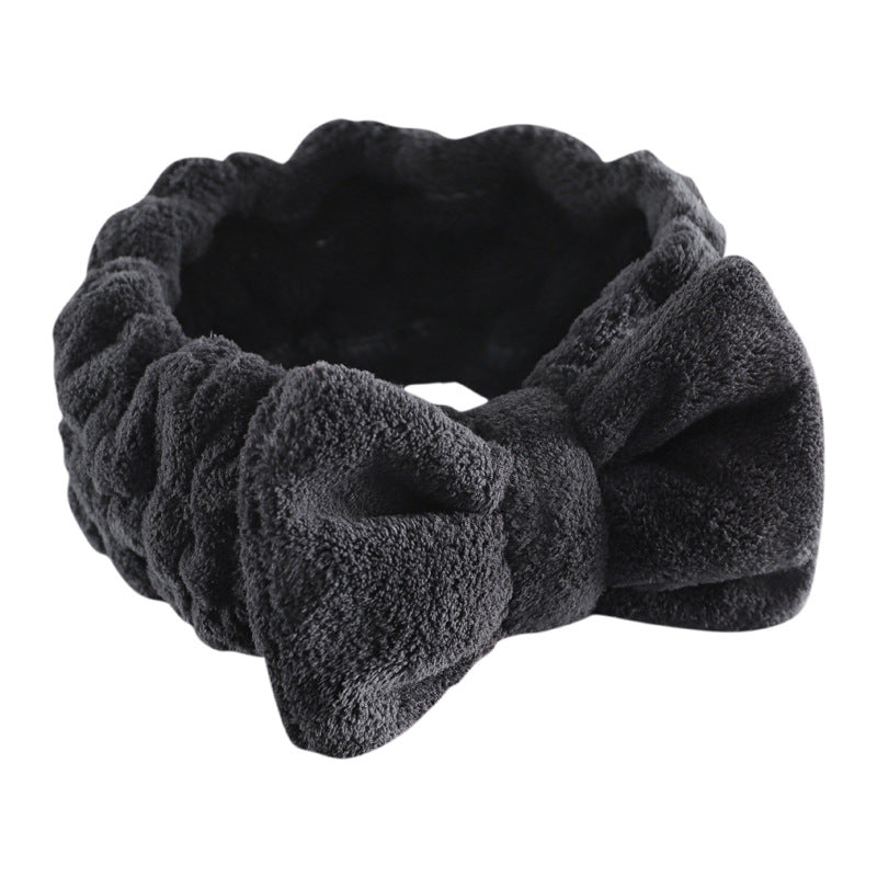 Plush Bow Hair Tie Headband