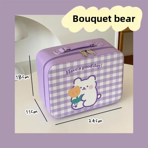 Cute printed makeup case and large-capacity makeup bag