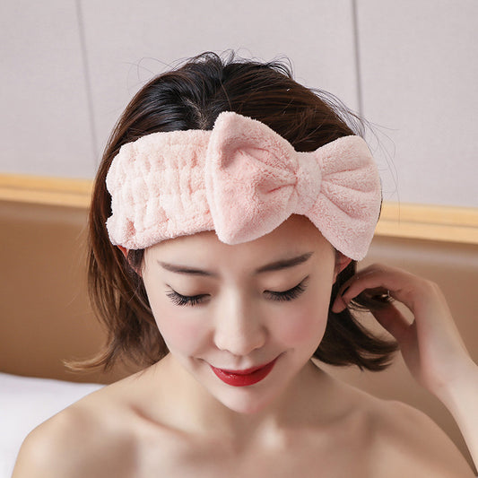 Plush Bow Hair Tie Headband