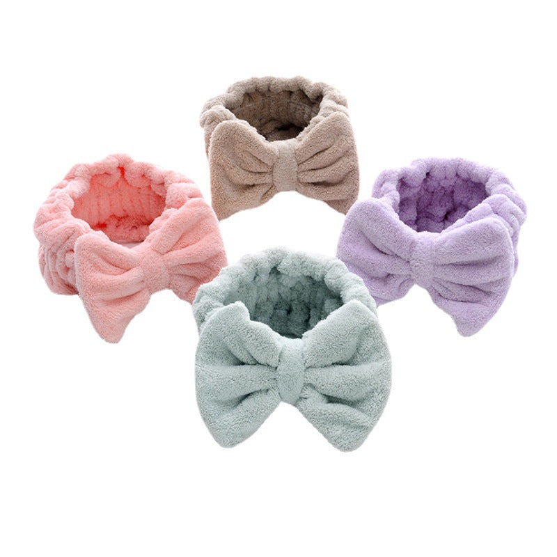 Plush Bow Hair Tie Headband