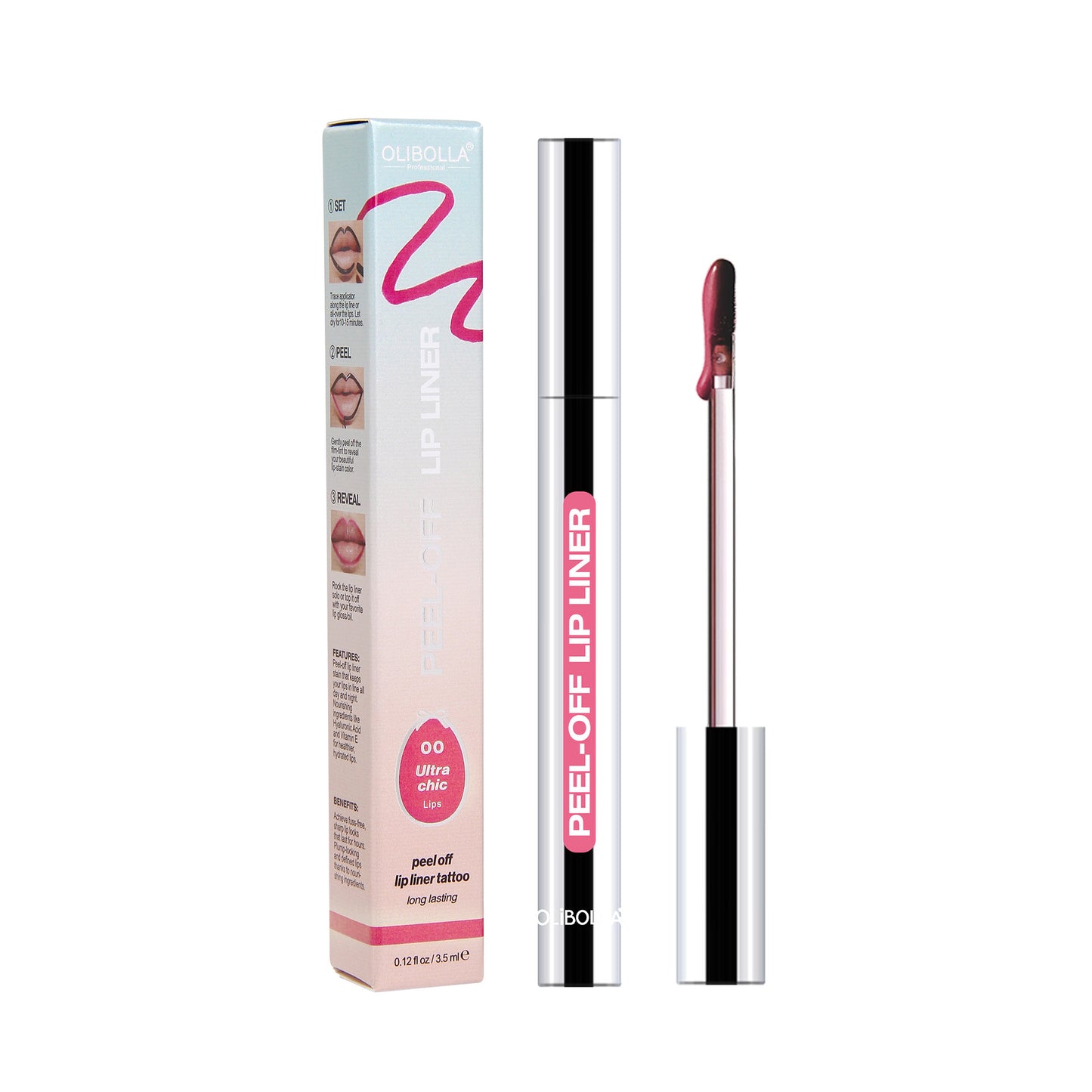 Peel-Off Lip Liner Moisturizing Long-Lasting Non-Smudging