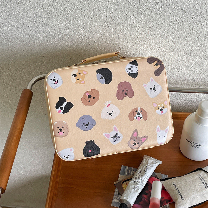 Cute printed makeup case and large-capacity makeup bag