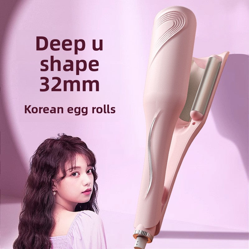 Deep u hair curling iron for long-lasting styling