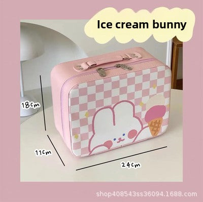 Cute printed makeup case and large-capacity makeup bag