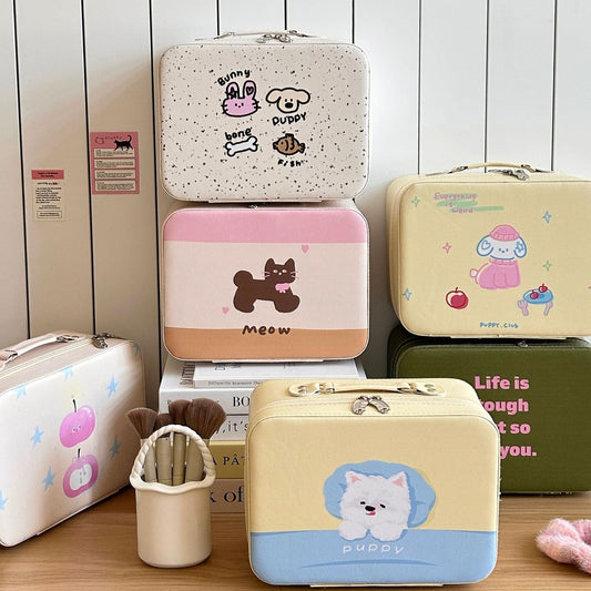 Cute printed makeup case and large-capacity makeup bag