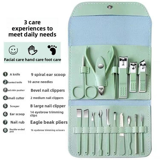 oblique pedicure nail tools beauty set