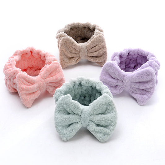 Plush Bow Hair Tie Headband