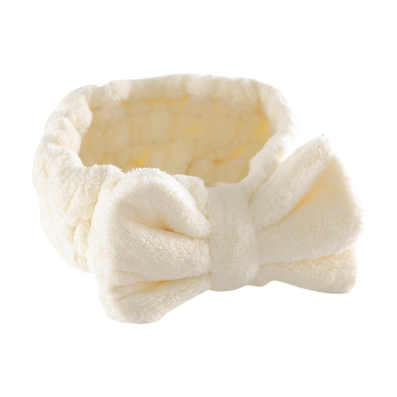 Plush Bow Hair Tie Headband