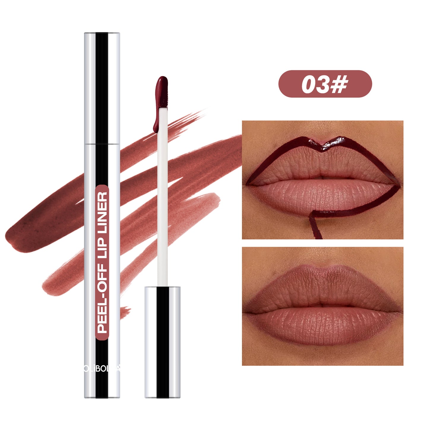Peel-Off Lip Liner Moisturizing Long-Lasting Non-Smudging