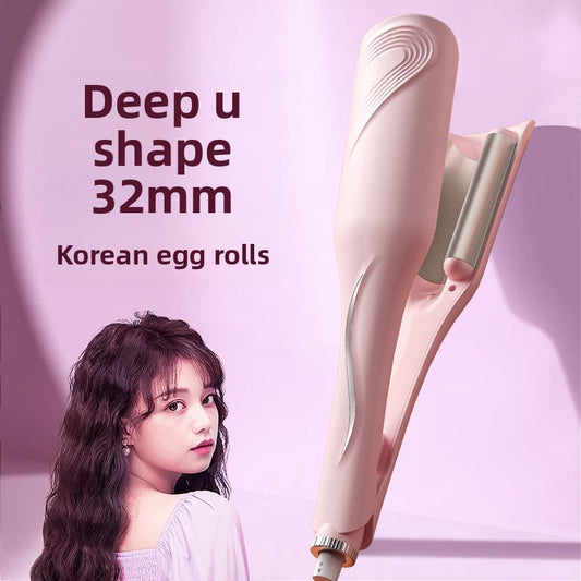 Deep u hair curling iron for long-lasting styling